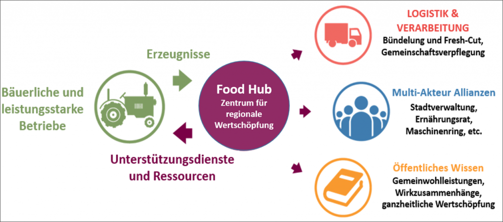 Grafik Hybrides Leipziger Foodhub Modell